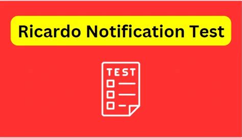 I want to write an espresso test for it. . Test for ricardo notification